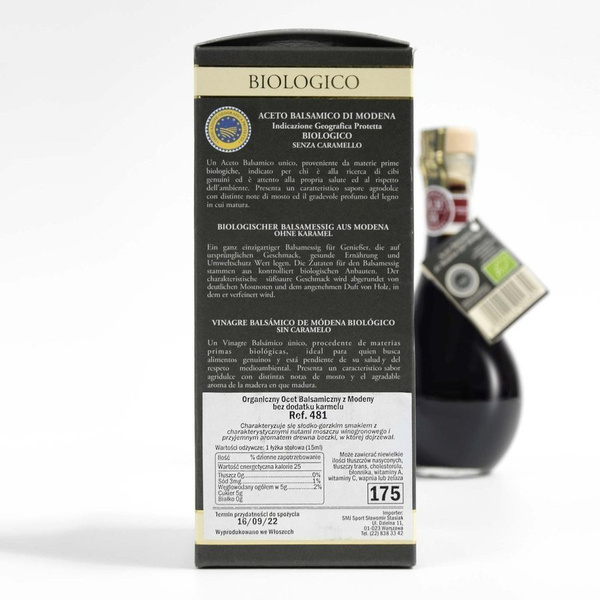 Ocet z Modeny IGP Duca ekologiczny 250ml dojrzewający BIO 481 Aceto Balsamico del Duca